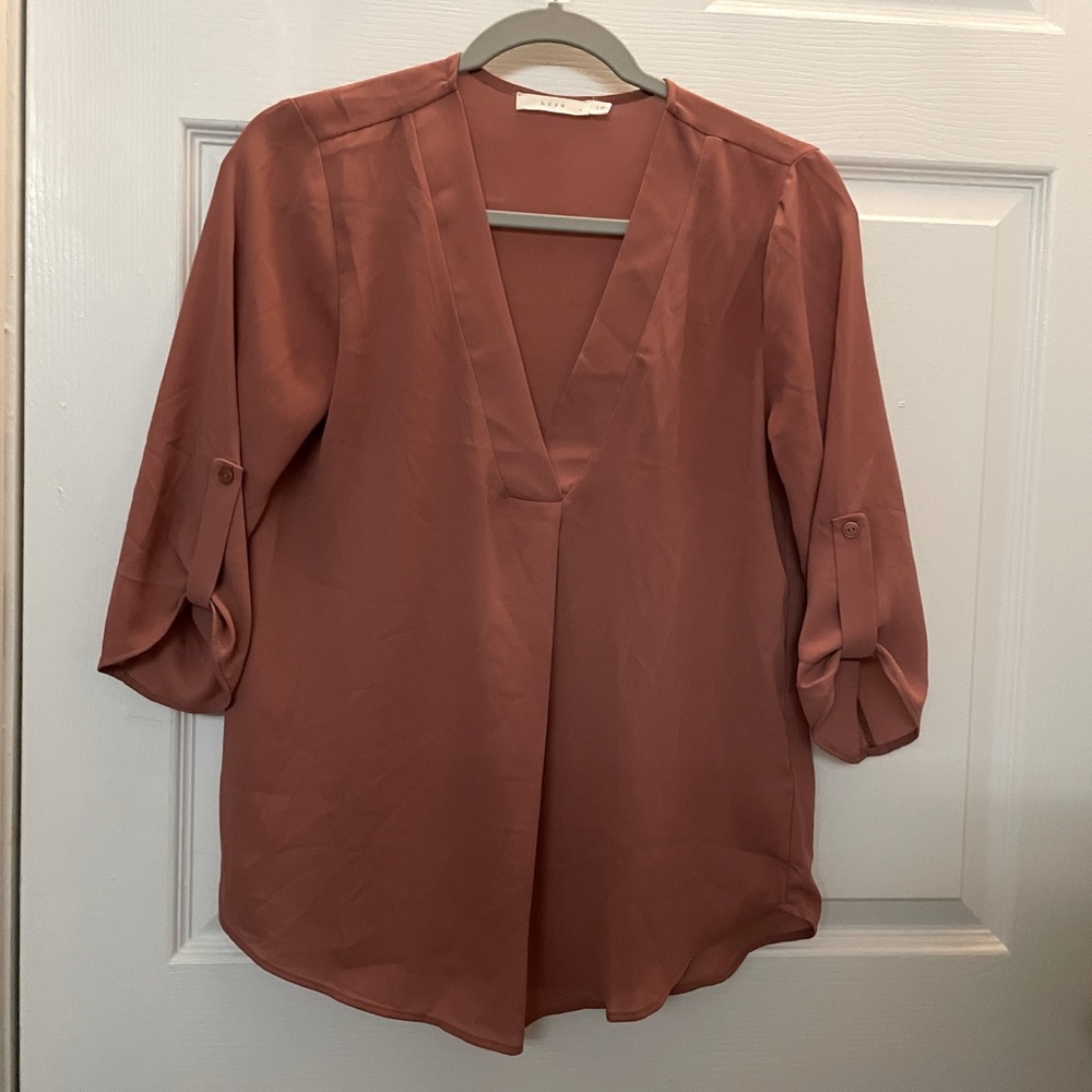 Dark Peach Blouse
